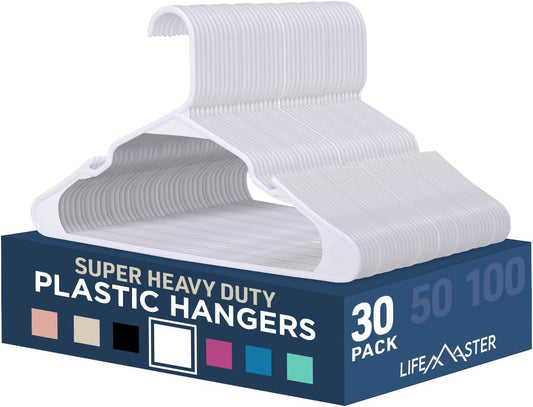 White Plastic Hangers – Lightweight & Durable