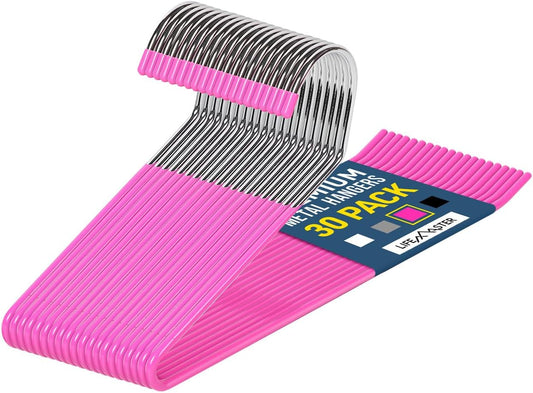 Pink Metal Non-Slip Pants Hangers