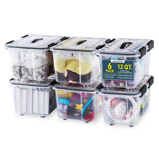 LifeMaster 6-Pack Stackable Storage Bins