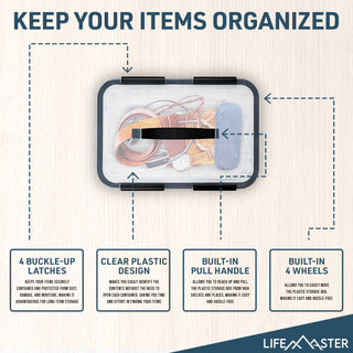 LifeMaster 6-Pack Stackable Storage Bins