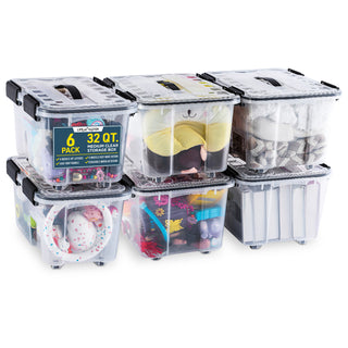 LifeMaster 6-Pack Stackable Storage Bins