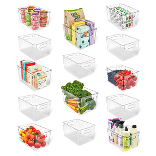 LifeMaster Clear Fridge Organizer Bins