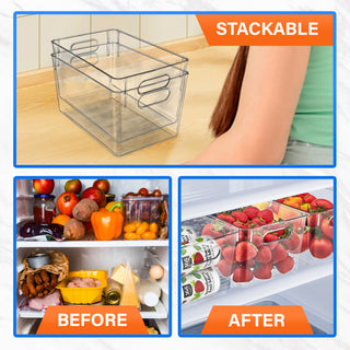 LifeMaster Clear Fridge Organizer Bins