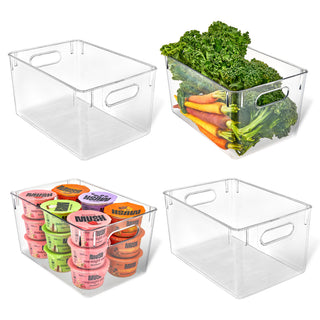 LifeMaster Clear Fridge Organizer Bins