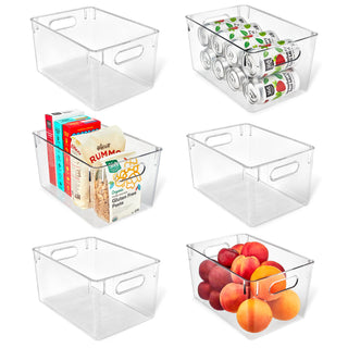 LifeMaster Clear Fridge Organizer Bins